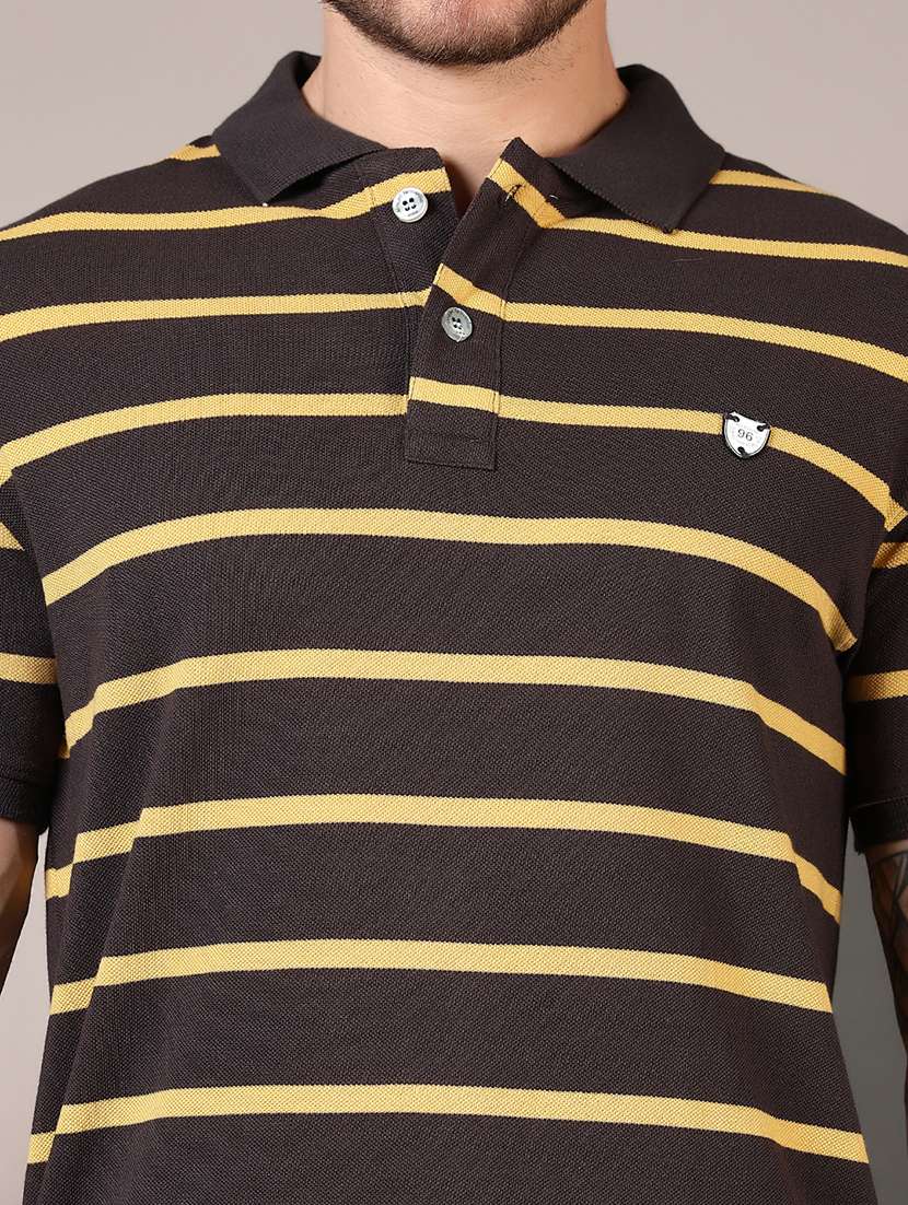 men striped short sleeves polo t-shirt - 21708381 -  Standard Image - 4