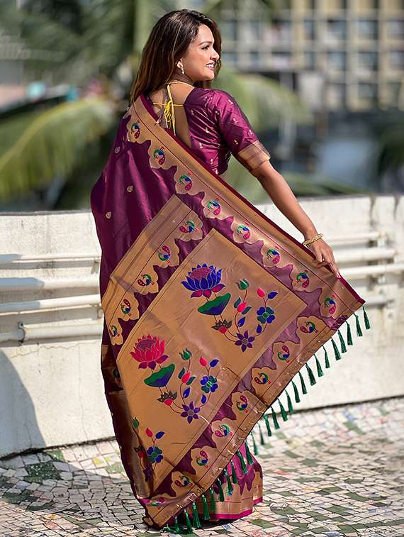women self design paithani saree with blouse - 21708443 - Standard Image - 1