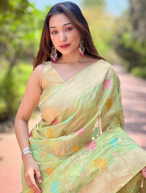 women self design kanjivaram saree with blouse - 21708447 - Standard Image - 1