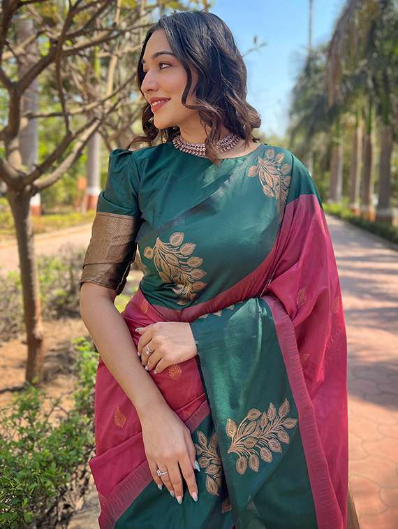 women self design bordered saree with blouse - 21708464 -  Standard Image - 1