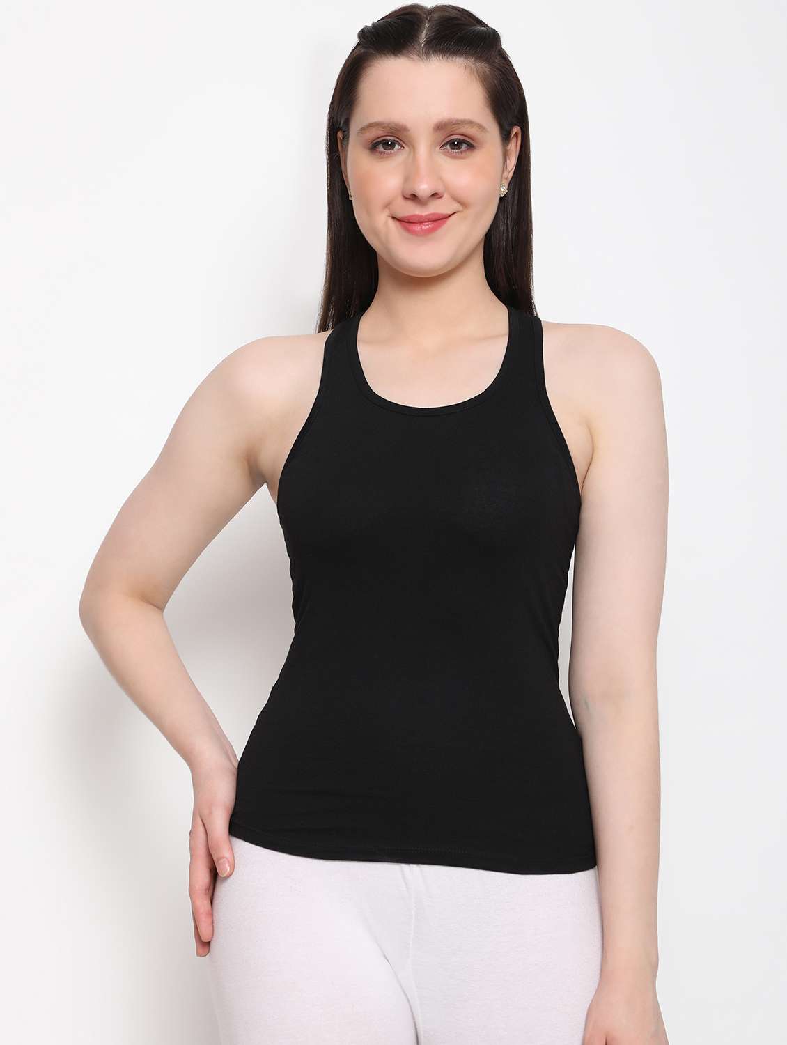 women scoop neck solid camisole
