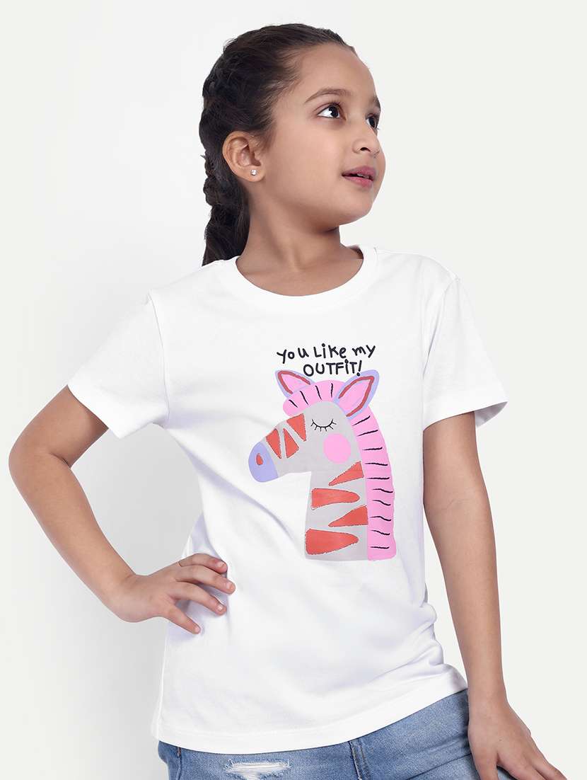 girls printed short sleeves tee - 21708604 -  Standard Image - 1
