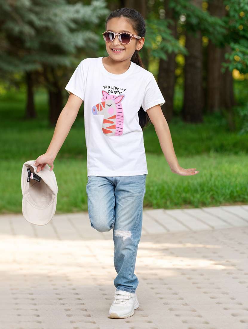 girls printed short sleeves tee - 21708604 -  Standard Image - 4
