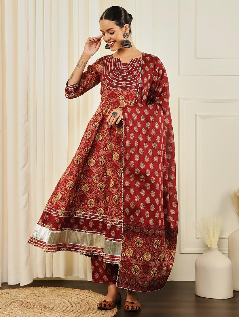 women floral kurta pant set with dupatta - 21708795 -  Zoom Image - 0