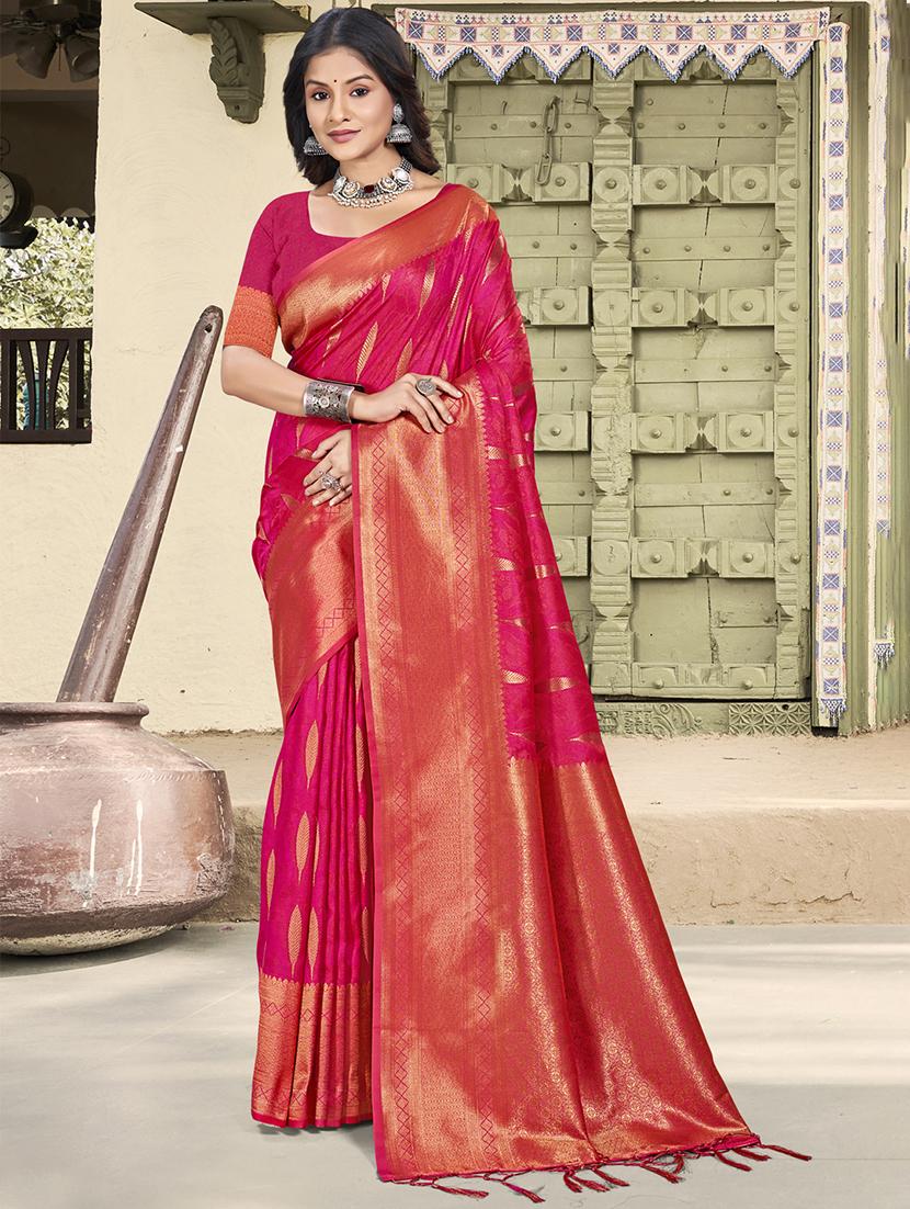 women self design banarasi saree with blouse - 21708833 - Zoom Image - 0
