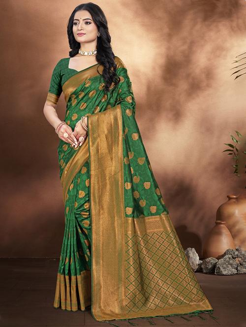 women self design banarasi saree with blouse - 21708882 -  Standard Image - 0