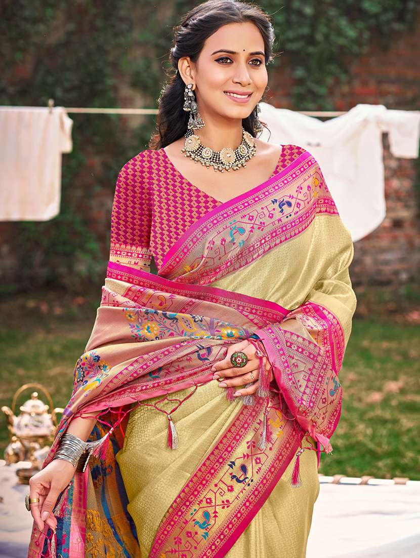 women self design paithani saree with blouse - 21708941 -  Standard Image - 1