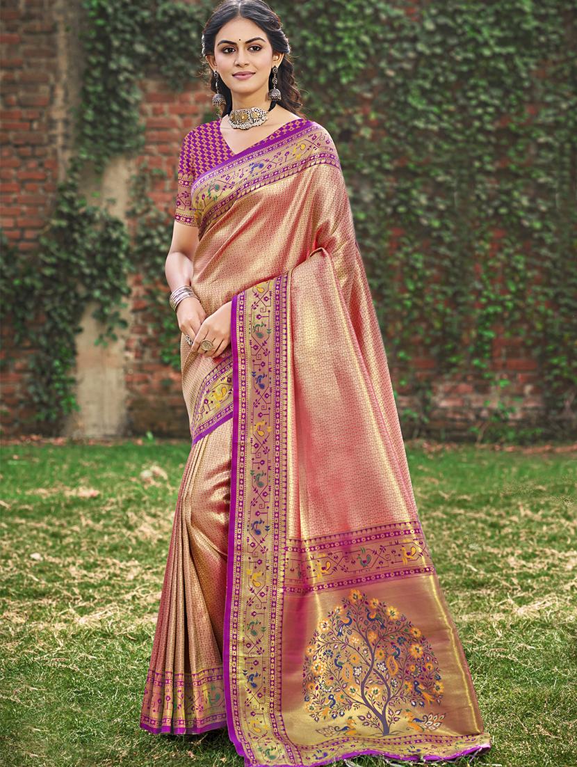 women self design paithani saree with blouse - 21708942 - Zoom Image - 0
