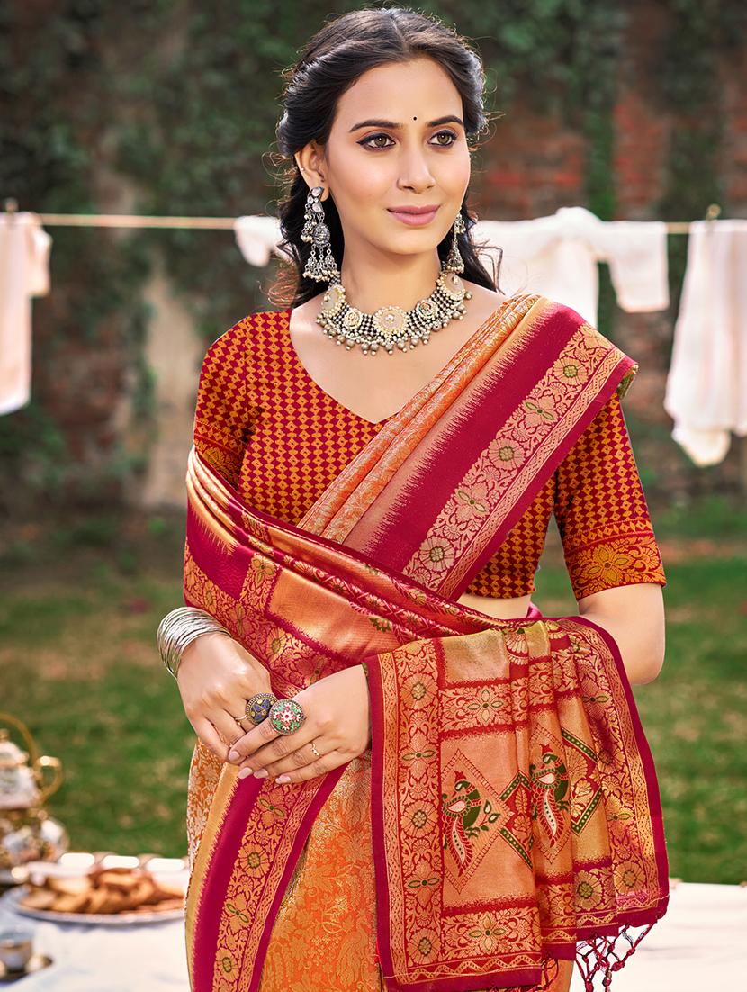 women self design banarasi saree with blouse - 21708956 - Standard Image - 1