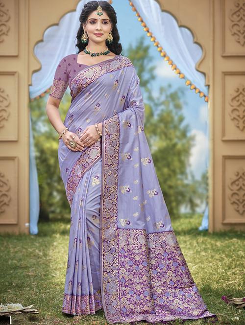 women self design banarasi saree with blouse - 21708965 -  Standard Image - 0