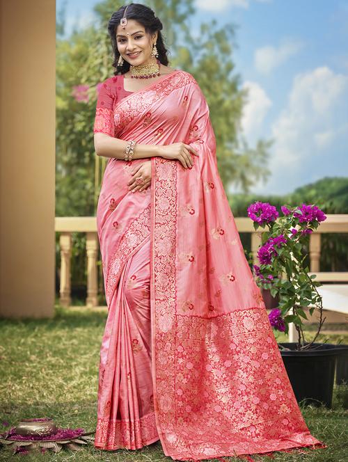 women self design banarasi saree with blouse - 21708966 -  Standard Image - 0