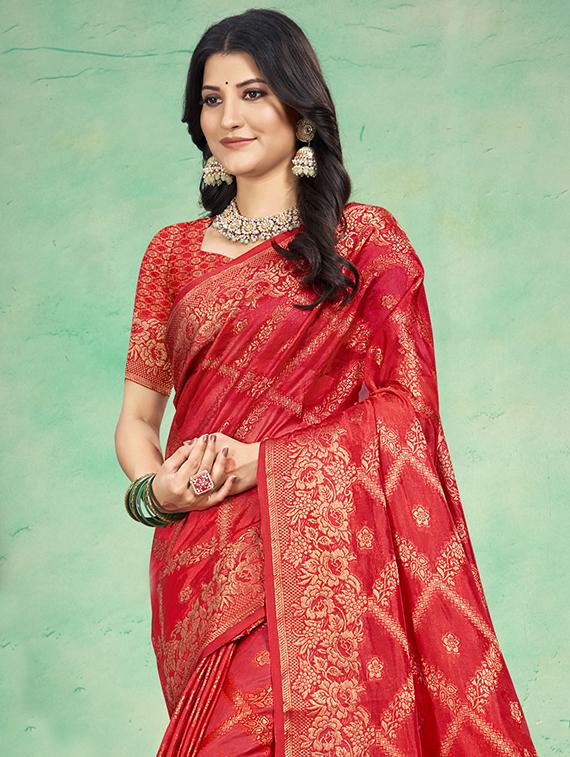 women self design banarasi saree with blouse - 21708990 -  Standard Image - 1