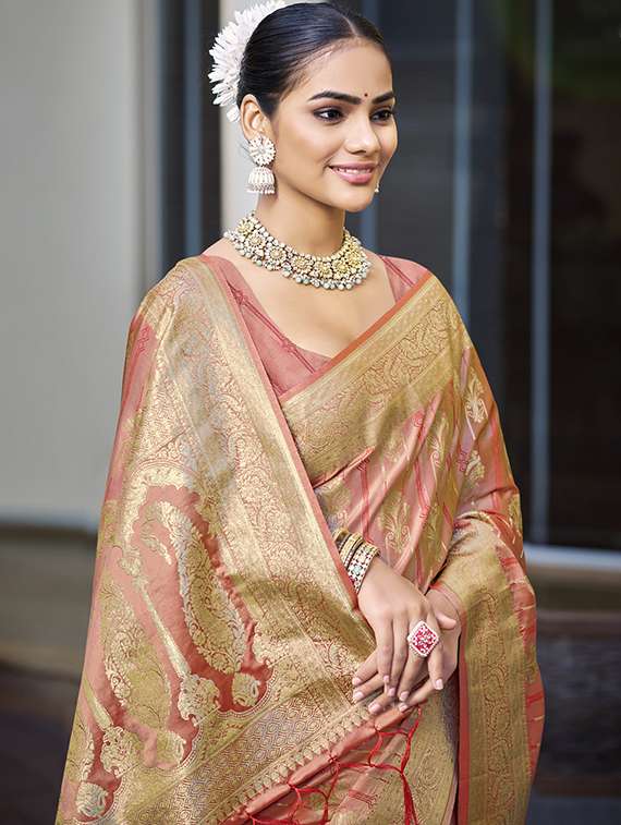 women self design banarasi saree with blouse - 21709017 -  Standard Image - 1