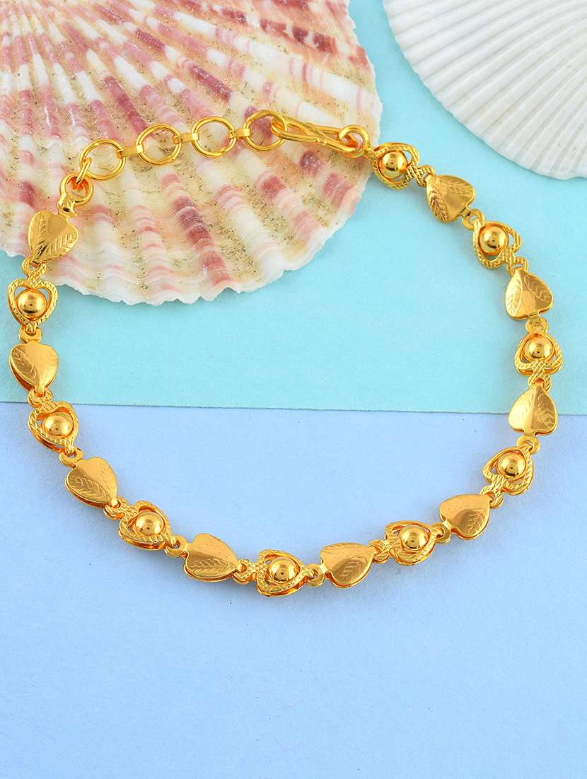 women gold plated links bracelet