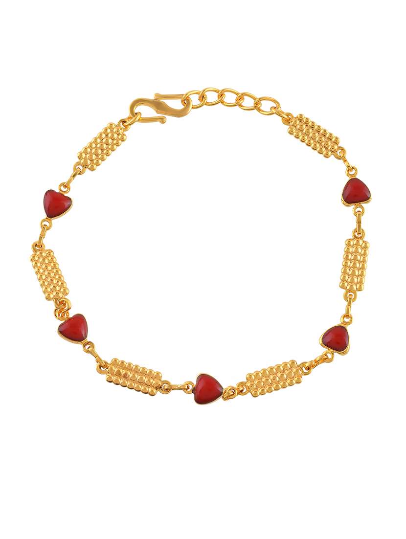 women gold plated links bracelet - 21709025 -  Standard Image - 1