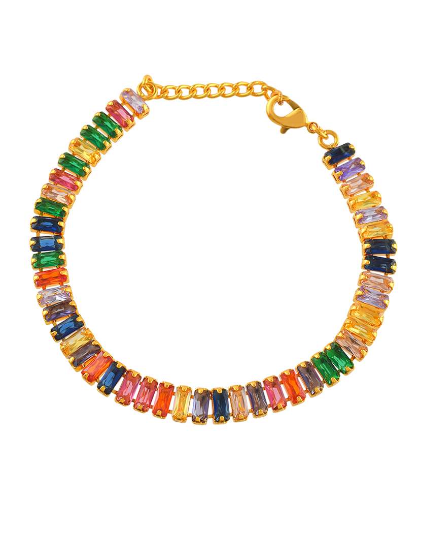 women gold-toned stones wraparound link bracelet - 21709135 -  Standard Image - 1