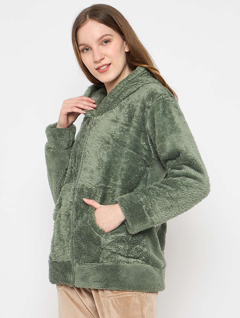 women long sleeves plain sweatshirt - 21709285 - Standard Image - 1