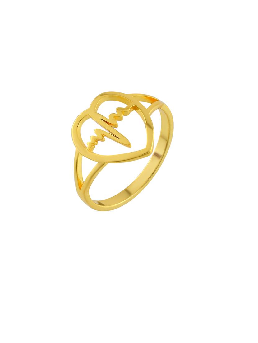 gold plated adjustable loop finger ring - 21709292 - Standard Image - 1