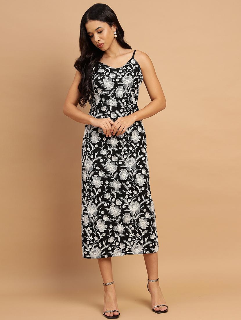 women embroidered shoulder strap sheath dress - 21709528 -  Zoom Image - 0