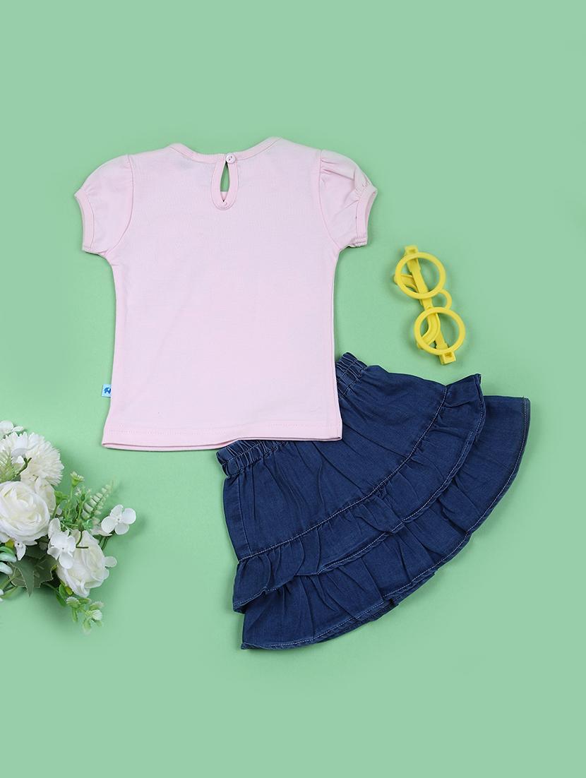 girls printed top and skirt set - 21709595 - Standard Image - 1