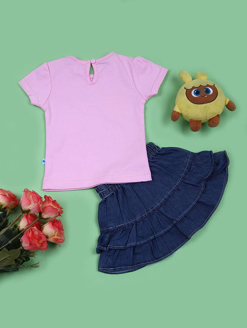 girls printed top and skirt set - 21709596 - Standard Image - 1