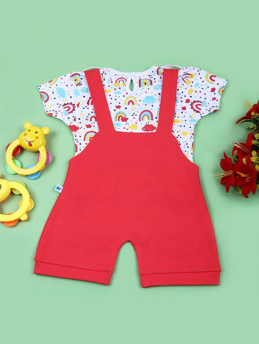 kids printed t-shirt & dungaree set  - 21709597 -  Standard Image - 1