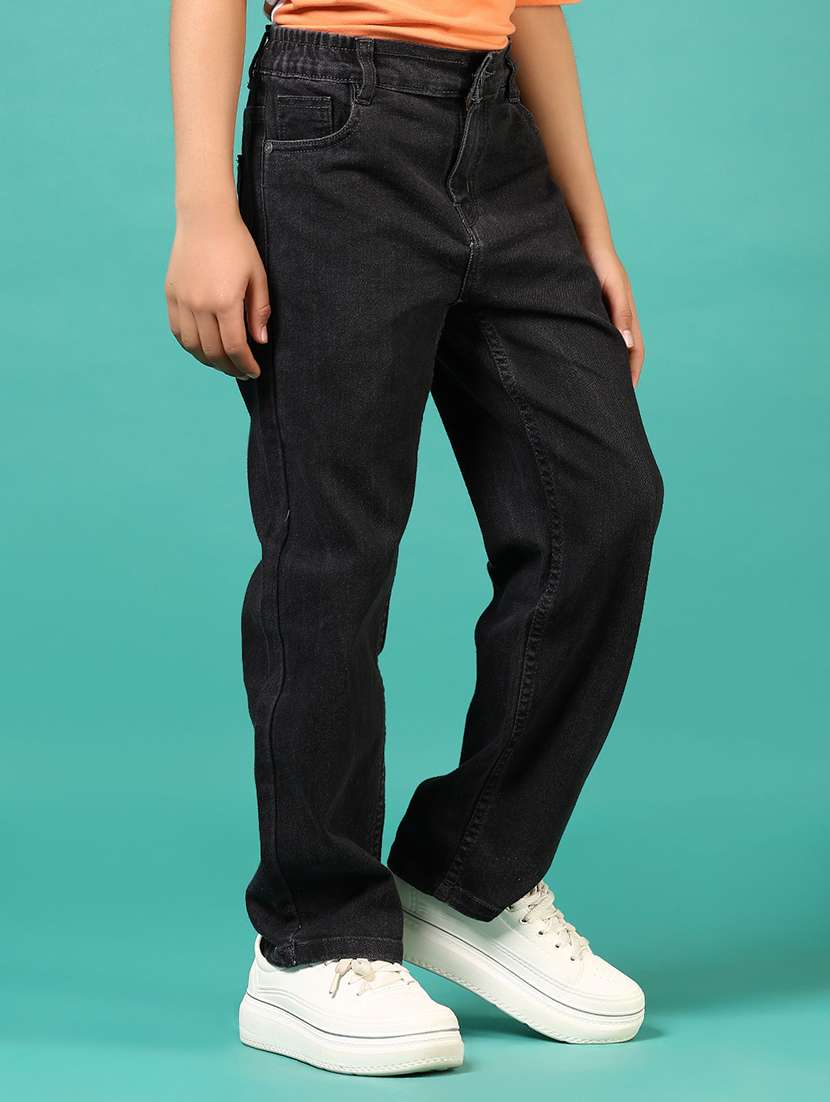 boys solid mid rise relaxed fit jean - 21709600 -  Standard Image - 1