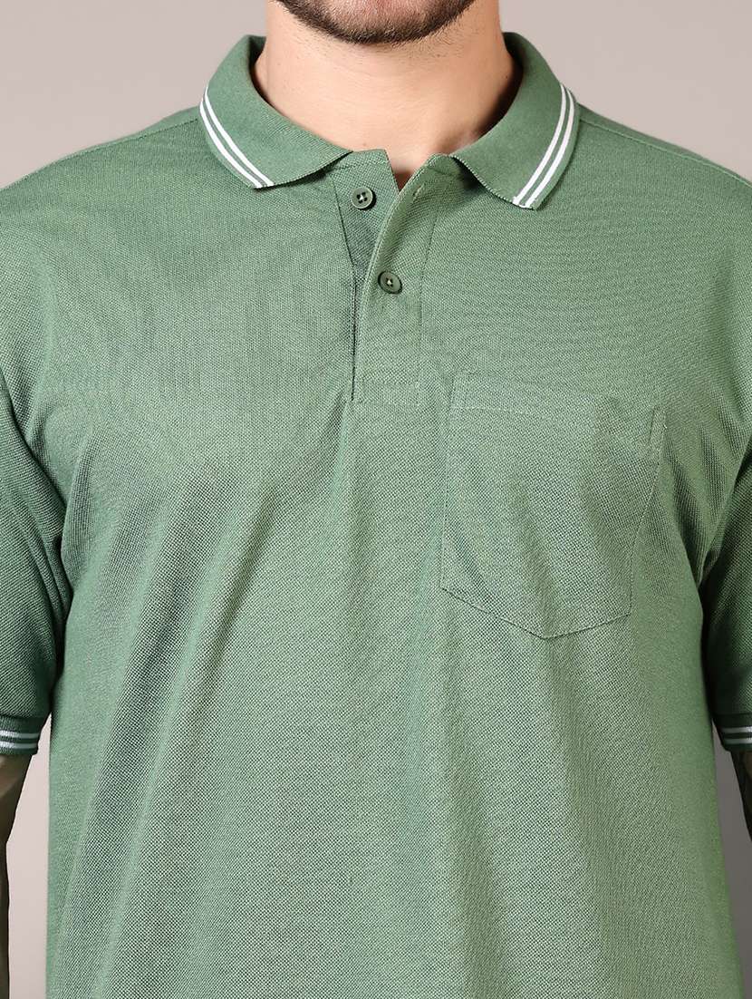 men short sleeves plain polo t-shirt - 21709613 -  Standard Image - 4