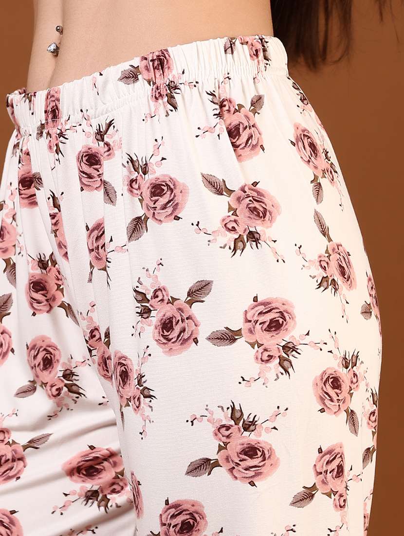 women floral printed nightwear capri set - 21709660 -  Standard Image - 4