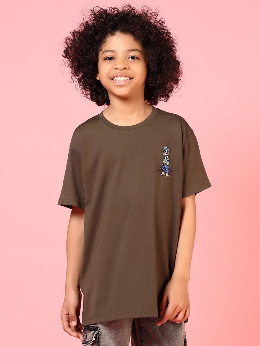 boys front & back printed round neck t-shirt - 21709667 - Standard Image - 1