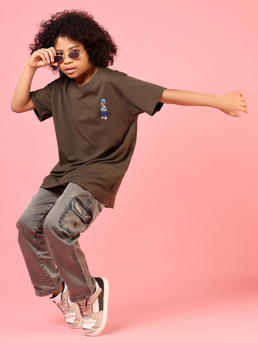 boys front & back printed round neck t-shirt - 21709667 - Standard Image - 4