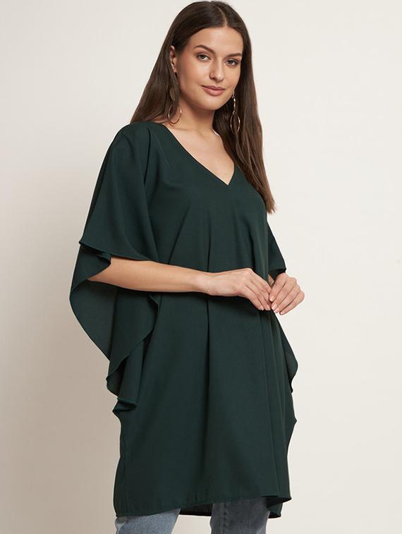 green polyester gown dress - 21709713 - Standard Image - 1