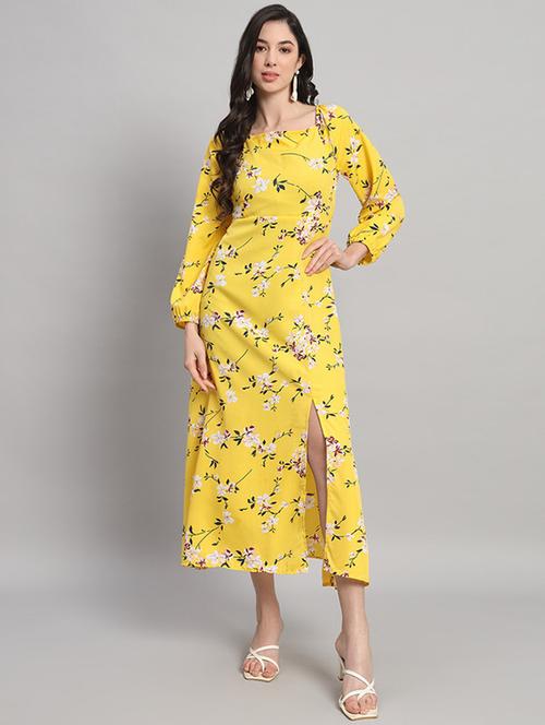 women floral print puff sleeves a-line dress - 21709715 -  Standard Image - 0