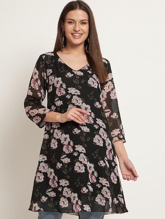 women floral print a-line dress - 21709731 - Zoom Image - 0