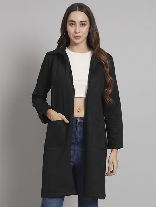women solid long sleeves trench coat - 21709738 -  Standard Image - 0