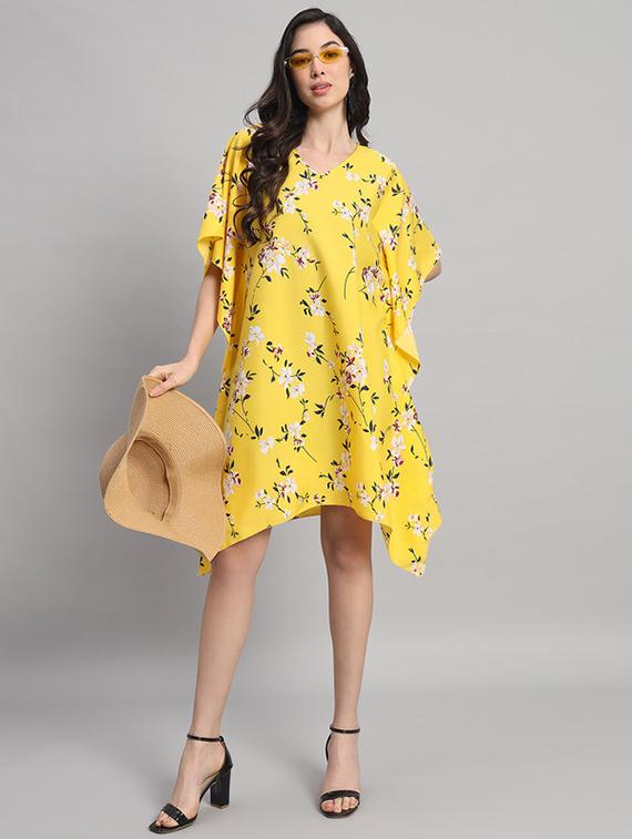 women printed relaxed fit kaftan dress - 21709741 - Standard Image - 4