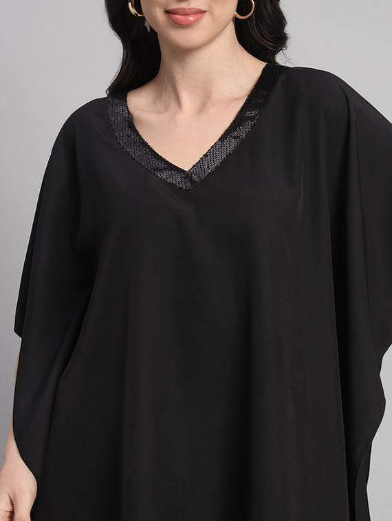 women solid relaxed fit kaftan dress - 21709743 - Standard Image - 4
