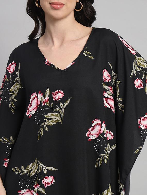 women printed relaxed fit kaftan dress - 21709744 - Standard Image - 4