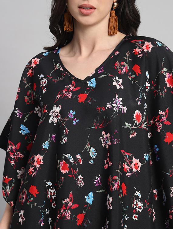 women printed relaxed fit kaftan dress - 21709745 - Standard Image - 4