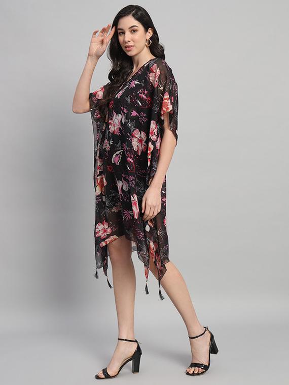 women printed relaxed fit kaftan dress - 21709747 - Standard Image - 1