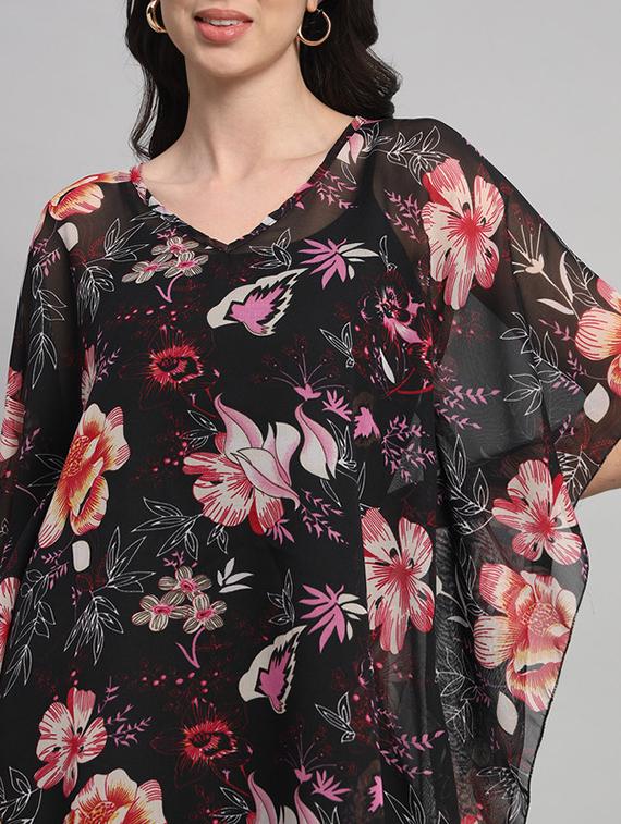 women printed relaxed fit kaftan dress - 21709747 - Standard Image - 4
