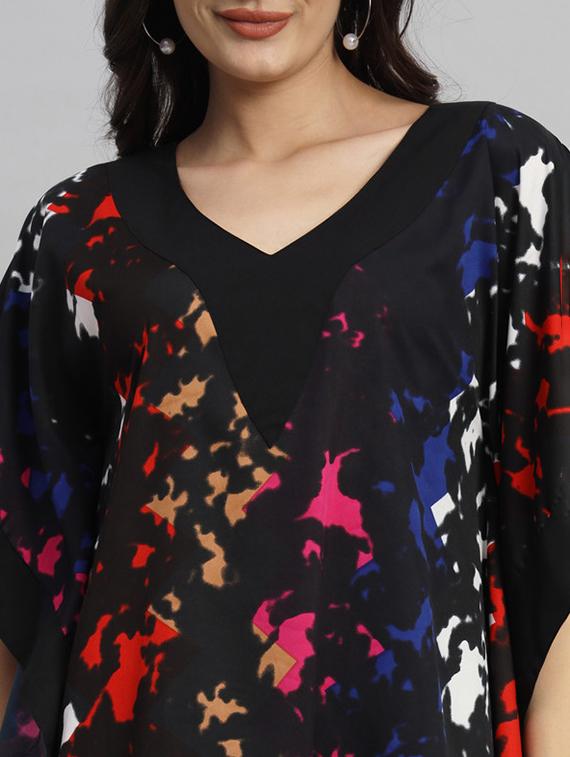 women printed relaxed fit kaftan dress - 21709752 - Standard Image - 4