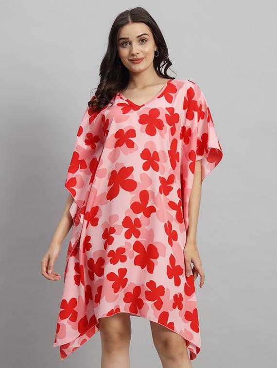 women printed relaxed fit kaftan dress - 21709754 - Standard Image - 1