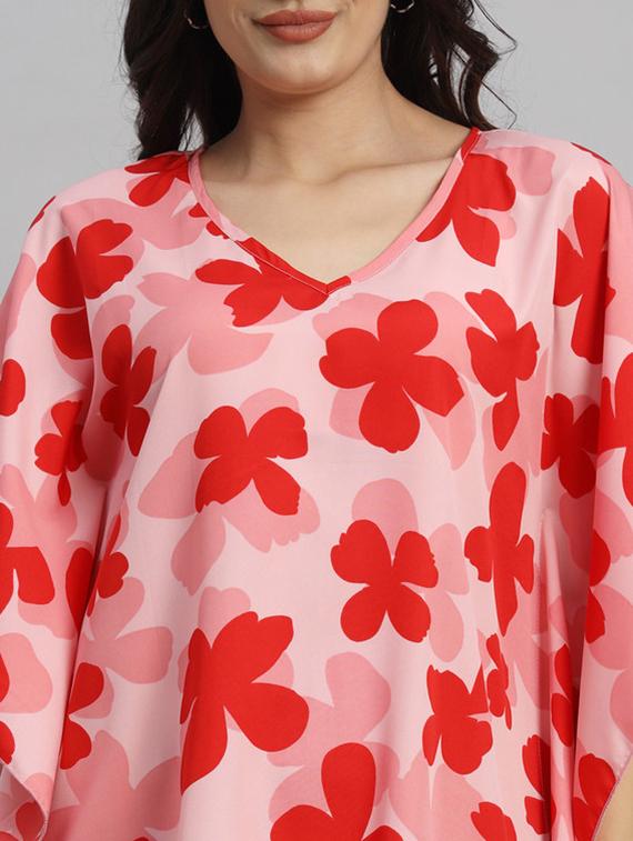 women printed relaxed fit kaftan dress - 21709754 - Standard Image - 4