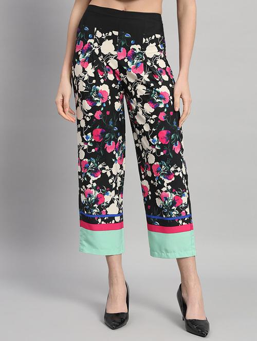 women floral printed cropped palazzo - 21709756 -  Standard Image - 0