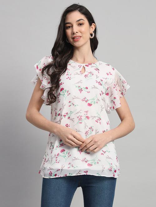 women floral print bell sleeves regular top - 21709771 -  Standard Image - 0
