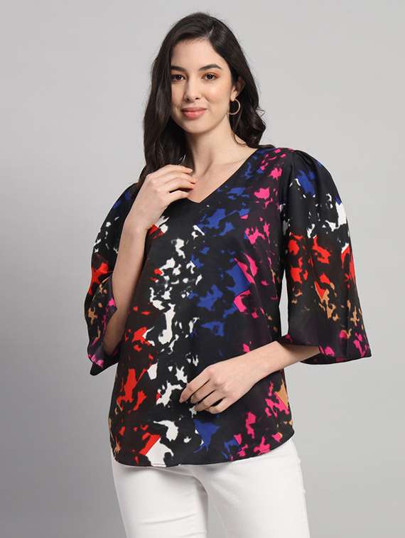 women printed puff sleeves regular top - 21709783 -  Zoom Image - 0