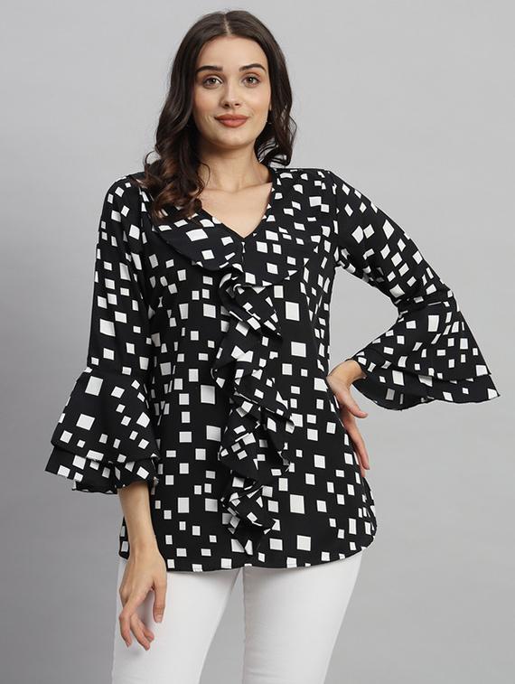 black polyester regular top - 21709796 -  Zoom Image - 0