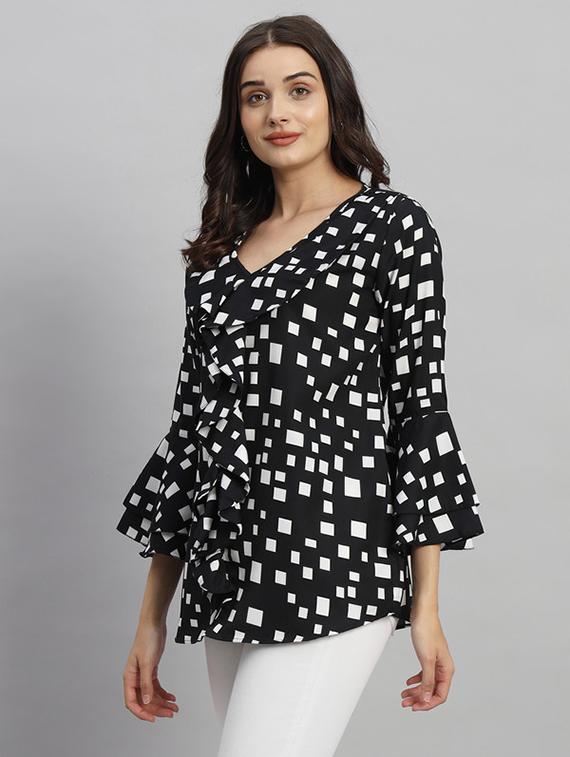 black polyester regular top - 21709796 -  Standard Image - 1