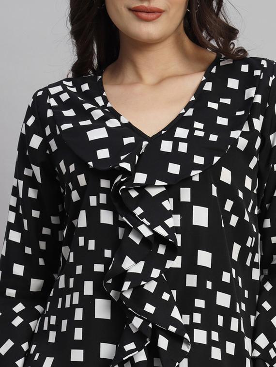 black polyester regular top - 21709796 - Standard Image - 4